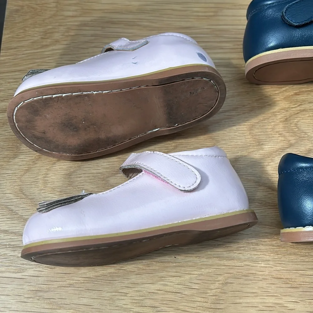 2 pair of Mary Jane Vintage Toddler Walkers for Girls sz 7 Tippy Tot Shoes